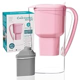 Jarra Filtradora Agua Grifo Rosa ALKANATUR Drops 1,4 L con Filtro Zeolita