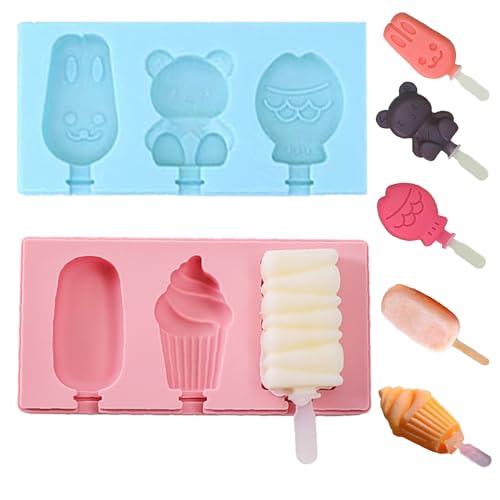 two-piece,Silicone Popsicle mold,Food grade silicone,Delicious ice cream,secure