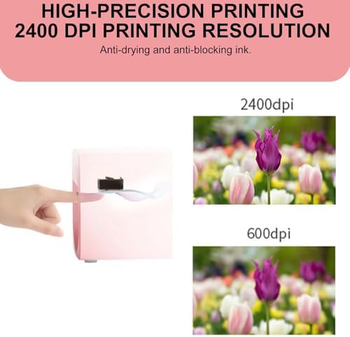 Portable Nail Printer with Metal Shell - Fast 30s Printing, WiFi Picture Upload for Home & Professional Use - Perfect for Manicures (Black)