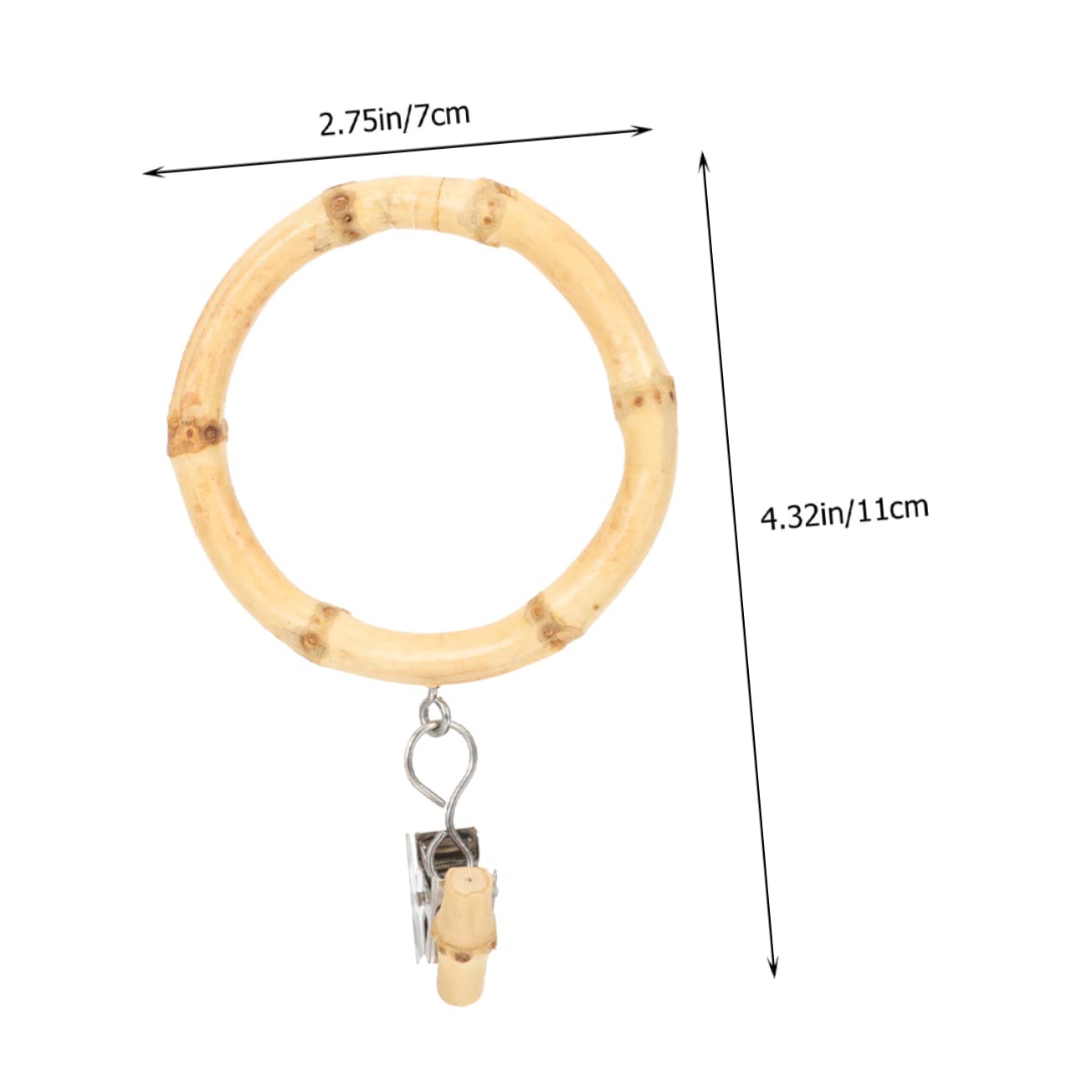 PRETYZOOM 2Pcs Decorative Curtain Rings with Clips Non Slip Shower Curtain Hooks Easy to Install Creative Design for Drapes and Curtains for Home