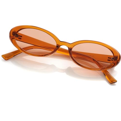 Image of Retro Oval Sunglasses for Women Men 90s Style Vintage Small Sun Glasses UV400 Protection Shades