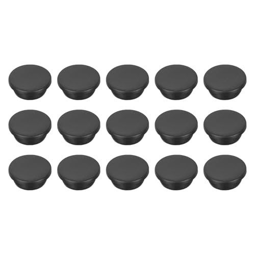 Image of MECCANIXITY 15pcs T-Shaped Silicone Plugs 29mm 1-1 /8 Inch Dia Snap in Plug Hole Seal Cover Round Rubber Stopper for Kitchen Rubber Bulkheads Waterproof Sealing Plugs Black
