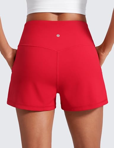 Image of CRZ YOGA Butterlift Linerless Shorts 3 inch | High Waisted, Buttery Soft, Comfy, Yoga, Casual, Pockets, for Women