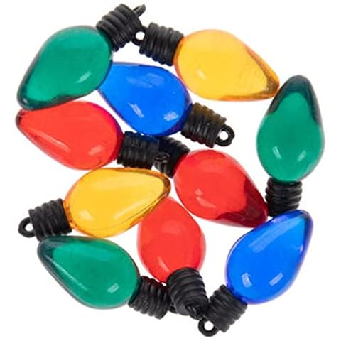 Christmas Crafts Christmas Light Bulb Ornament Buttons - 10 Pieces Cover