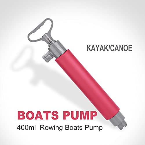 Pompa Manuale per Kayak Rossa da 46 Cm,Pilipane Pompa di Sentina Manuale, Pompa di Sentina Galleggiante per La Rimozione dell'Acqua su Kayak, Piccole Imbarcazioni, Canoe