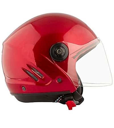 Racing-1 Track BZ Unisex ISI Certified for Scooter Bike Unbreakable Motorbike Helmet (Red)