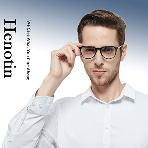 Image of Henotin 6 Pack Reading Glasses for Women Men Blue Light Blocking Stylish Computer Readers with Leather Case