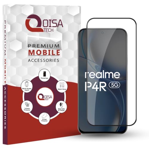 Image of Premium Tempered Glass Screen Protector Guard For Realme P4R 5G (6.81 Inch, Pack of 1) | Edge to Edge Coverage With Easy to installation kit