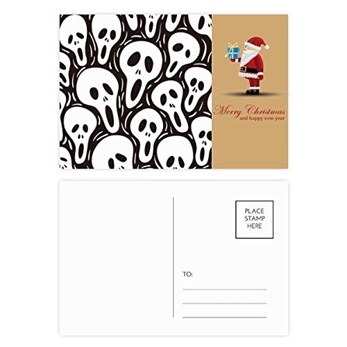 Cartes postales crâne Halloween Père Noël lot de 20 papeterie originale correspondance hiver