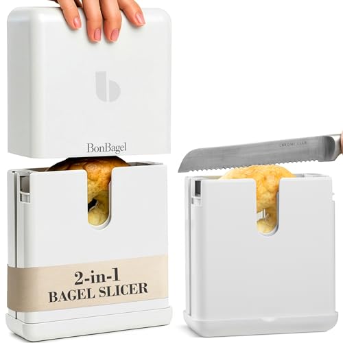 Bagel Cutter Slicer with Auto-Center Holder