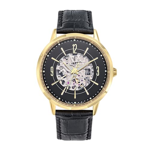 Montre JAPY Gaston automatique : résolvez le choix du style avec l'acier doré et cuir
