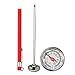 Starter Thermomètre de sol en acier inoxydable,tige de 127mm,affichage facile à lire avec cadran de 27mm, thermomètre de sol à plage de 0 à 100 degrés Celsius pour sol de jardin avec compost terrestre