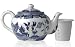 HIC Harold Import Co. 3726 6 Cup 32 oz Blue Willow Teapot, Fine White Porcelain, 32-Ounce