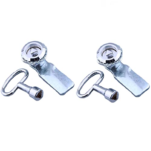 Serratura per porta di armadio elettrico, 2 pezzi in lega di zinco, serratura a camma per contatore del gas con chiave, kit di chiusura multifunzione per contatore per pattumiera con ascensore (chiave