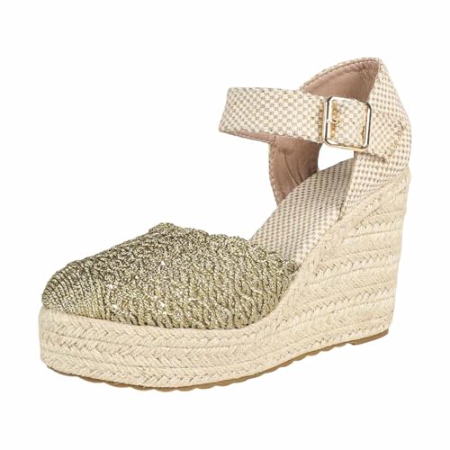 Chaussures compensées bout fermé femme et sandales plates de plage chic