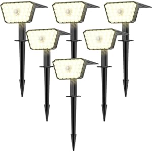 GOLUMUP Solarstrahler Garten 6er Set Warmweiß