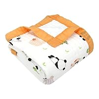 Farout! Coperta Neonato In Mussola Di Cotone Biologico 6 Strati 110x110 Cm - Leggera E Traspirante