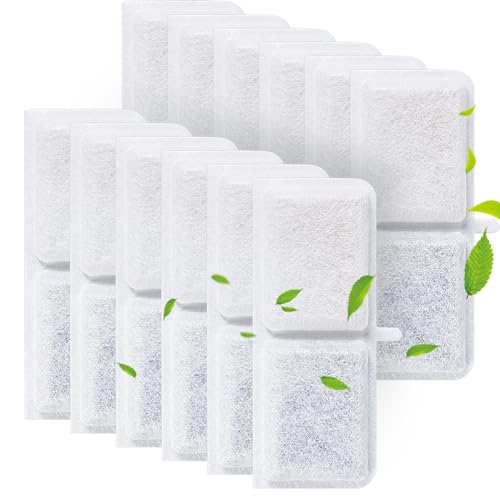 MyfatBOSS 12 Stück Katzenbrunnen Filter, Trinkbrunnen Filter für 3,2L Batteriebetriebenen Katzenbrunnen mit Bewegungsmelder, Ersatzfilter Wasserbrunnen für Katzen