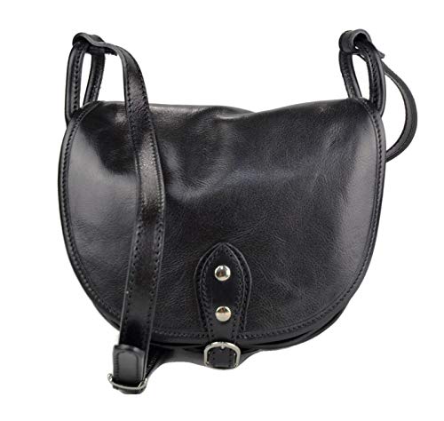 Sacoche femme en cuir noir un grand classique chic en bandoulière