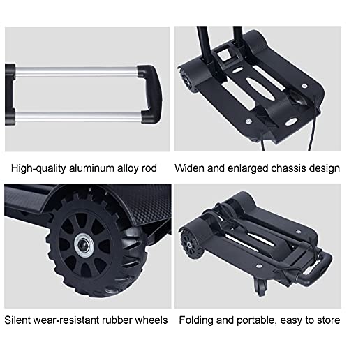 Carretilla plegable 4 ruedas 55kg capacidad miniatura 3