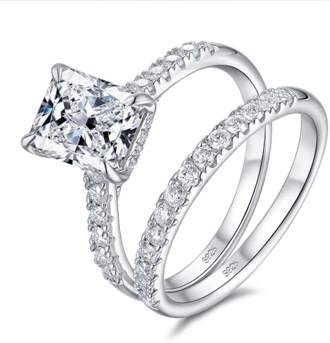 Newshe Jewellery Moissanite Bridal Set for Women 925 Sterling Sil...