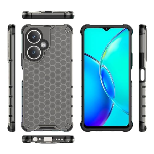 Image of Glasgow Back Case Cover Designed for [ Vivo Y27 4G ] (Stylish Look | Shock Proof) - Black