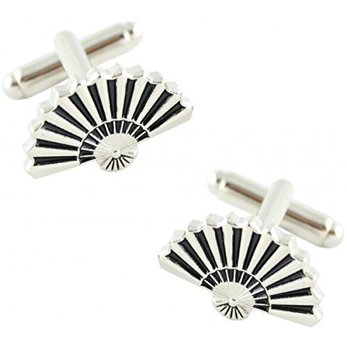 Gemelos Abanico Cufflinks en Estuche de Regalo para Aniversarios y San Valentín