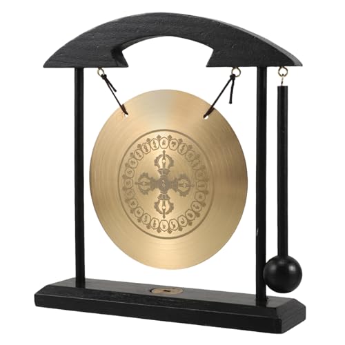 Gong de bureau chinois en laiton ideal pour creer un coin zen salon
