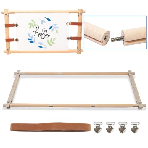 Cadre de broderie mains libres en bois réglable pour table et sol