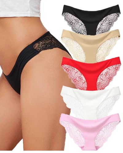 Image of Women Sexy Panties Plus Size Underwear Lace Thongs