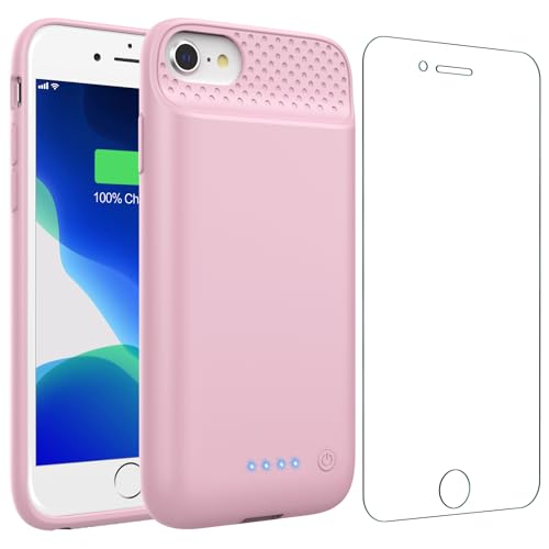 JUBOTY Batteria Esterna 6800mAh Per IPhone 6/6s/7/8/SE 2020/SE 2022: Custodia Protettiva Ricaricabile Con LED