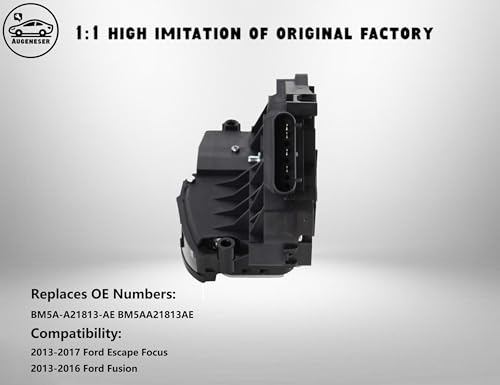 Image of Front Left Drive Side Door Latch Lock Actuator Compatible with 2013-2017 Ford Escape Focus,2013-2016 Ford Fusion Door Lock Actuators OEM BM5A-A21813-AE BM5AA21813AE, YYQP10016