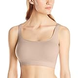 Yummie Women's Tanya Seamless Wire Free Scoop Neck Bra, Frappe, Large/Extra Large