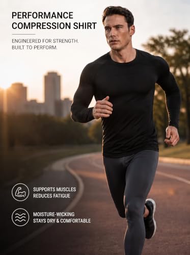 Best Compression Shirts for Pickleball | Top Pro Clothing Gear & Apparel 2 4 Pack Men's Compression Shirt Long Sleeve T Shirt Undershirt Baselayer L