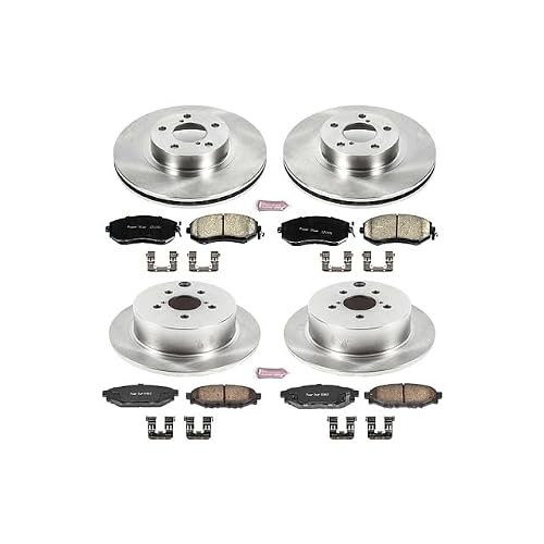 Power Stop KOE6113 Front and Rear Autospecialty Brake Kit Replacement OE Brake Rotors and Ceramic Brake Pads For 2012 2013 2014 2015 2016 Subaru Impreza