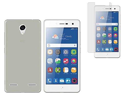 Todobarato24h Funda TPU Lisa Blanca Compatible con Zte Blade L7 (5) + Protector Cristal Templado
