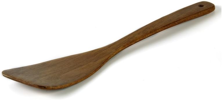 HaloVa Wood Angled Turner, Long Handle Wooden Shovel Spatula, Kitchen Stir Fry Tools Cooking Utensil