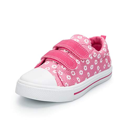 K KomForme Sneakers for Boys and Girls,Toddler Kids Soft Walking Shoes Pink Flower