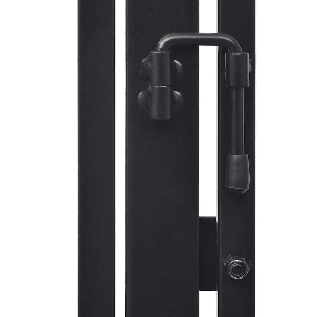 Kaminschutzgitter für Haustiere Schwarz Stahl 123x123x76 cm mit Schwenktür, Sicheres Schutzgitter für Kamin Ofen Grill Holzofen, langlebige Absperrung, einfache Montage