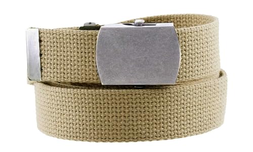 Thomas Bates Cargo Cotton Military Cut to Fit Web Belt with Removable Nickel Buckle