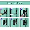 WANLIAN Upgrade Size Sliding Door Lock 90 Degree Door Latch Screen Door Latch Pocket Door Latch #4
