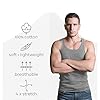 VEARZ®️ Pack of 3/6 Men's Cotton Vest Classic Slim Fit Summer Plain Tank Tops – Adults Sleeveless Undershirts Gym Training Tops Plus Size Grey-3XL-3 #4