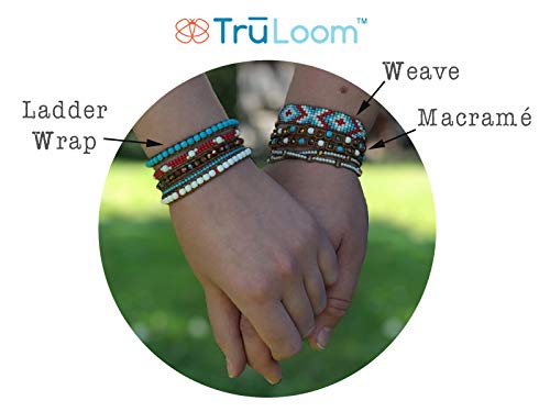 TRULOOM Easy DIY Jewelry Loom for Creating Endless Wrap Bracelets, Chokers, Bead Weaving and More. Quality Designer Glass and Stone Bead Kit Included. Ceate Your own Boutique Style Jewelry!