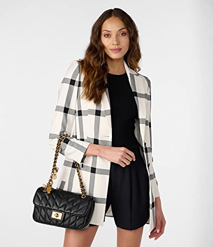 Karl Lagerfeld Paris Women's Windowpane Long Sleeve Soft Jacket2