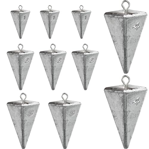 Pyramid Sinkers Fishing Weights Saltwater Lead Surf Fishing Weights...