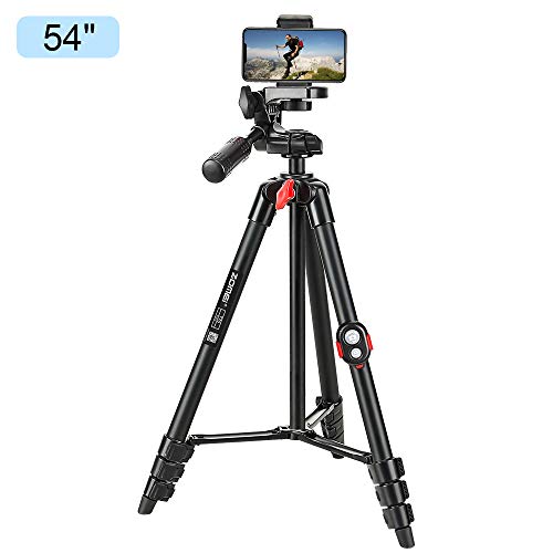 ZoMei 54" Phone Tripod with Bluetooth Remote and Smartphone Holder