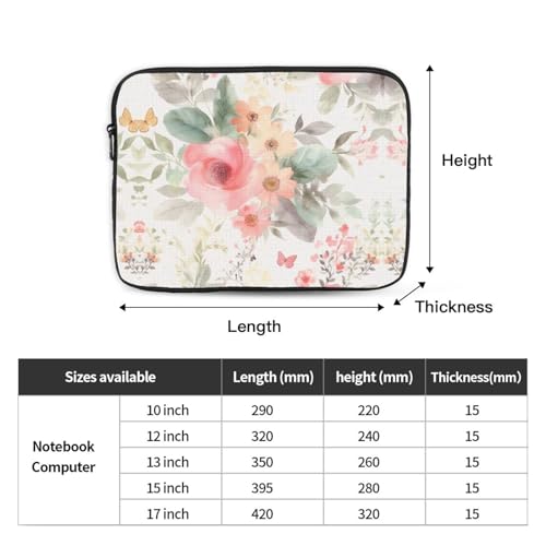 Funda protectora para laptop 12 pulgadas con diseño floral miniatura 4