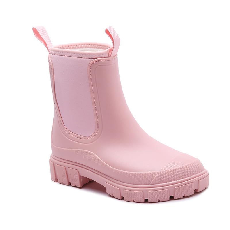 Harssidanzar Mujeres Botas de Lluvia Cortas Impermeable Zapatos de Jardín Antideslizante Tobillo Bota de Chelsea para el Trabajo al Aire Libre HL216EU