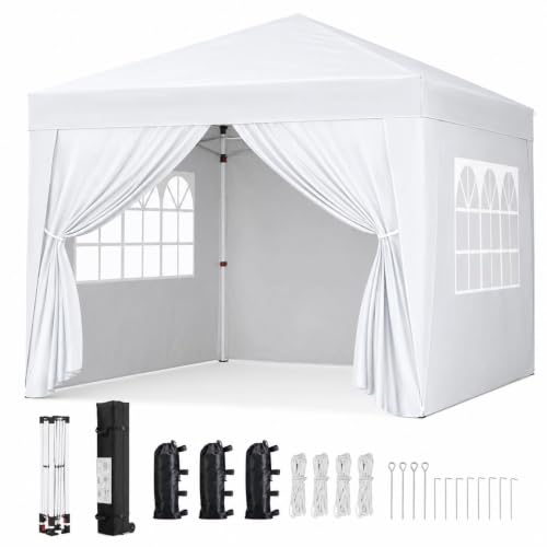 Yaheetech 10x10 Pop Up Canopy Tent with 4 Removable...