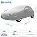 X AUTOHAUX for Volkswagen New Beetle Cover Car Cover for Volkswagen New Beetle 1998-2019 Outdoor Full Car Cover All Weather Protection with Zipper Silver Tone